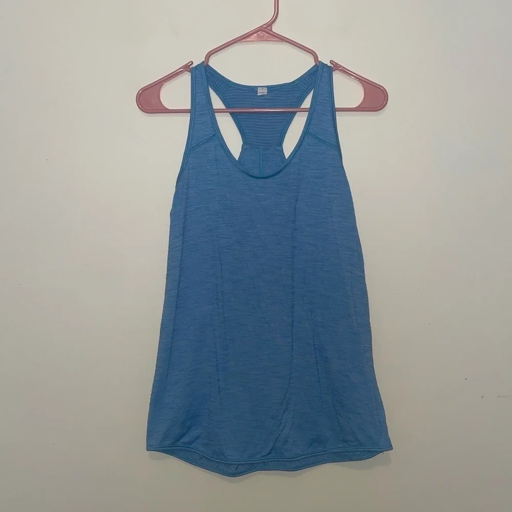 Lululemon Essential Tank Heathered Jet Set Blue Size 6